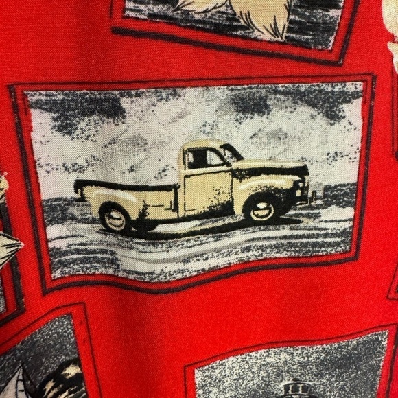 Puritan Vacation Shirt Men Sz XL Button Front Red Lighthouse Sailing SS Collared - Picture 3 of 4